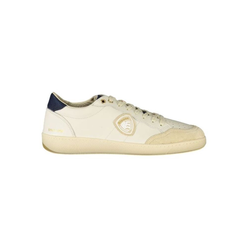 Blauer White Polyurethane Men Men's Sneaker